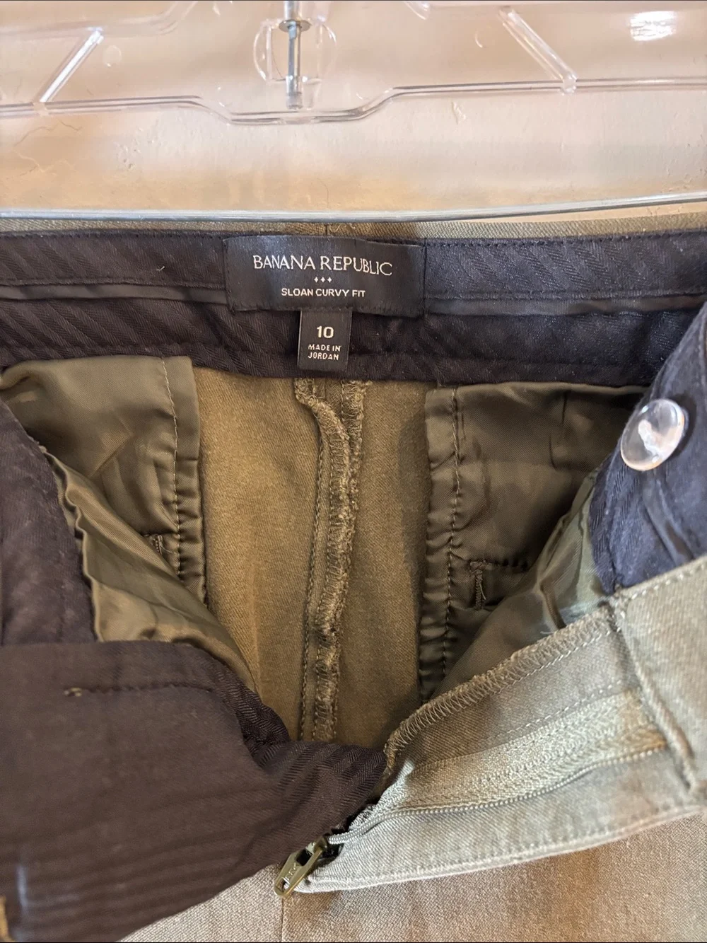 Banana Republic women’s  Sloan Dark Olive Dress Pants size 10